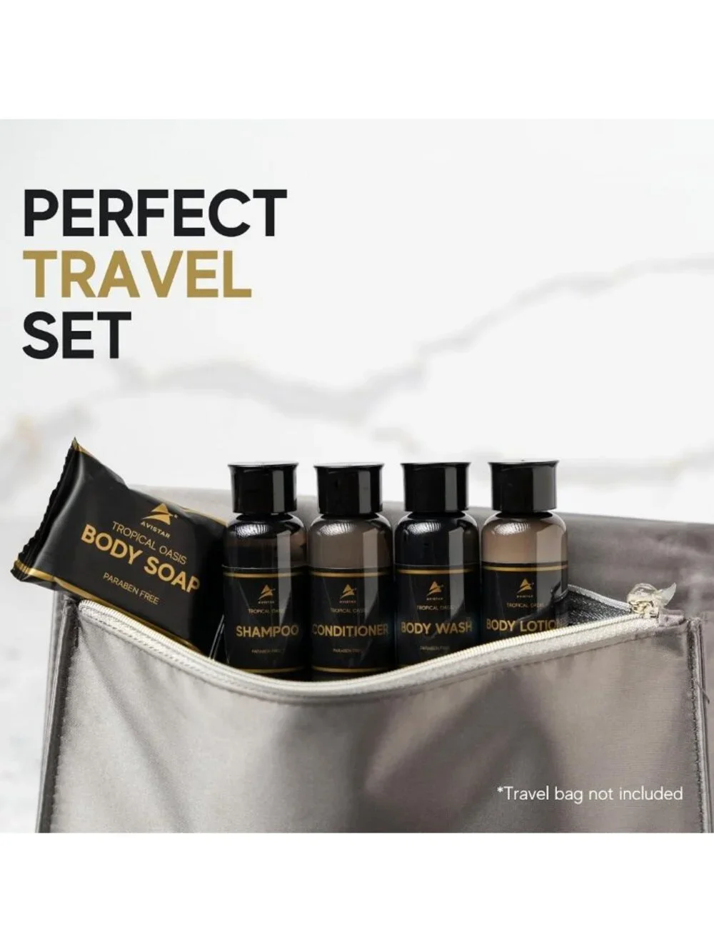 80-Piece Travel Size Hotel Guest Toiletries Set - Soaps, Shampoo, Conditioner